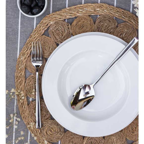 LUBIANA SIMPLE Serwis obiadowy 96 el / 24 os | biała porcelana