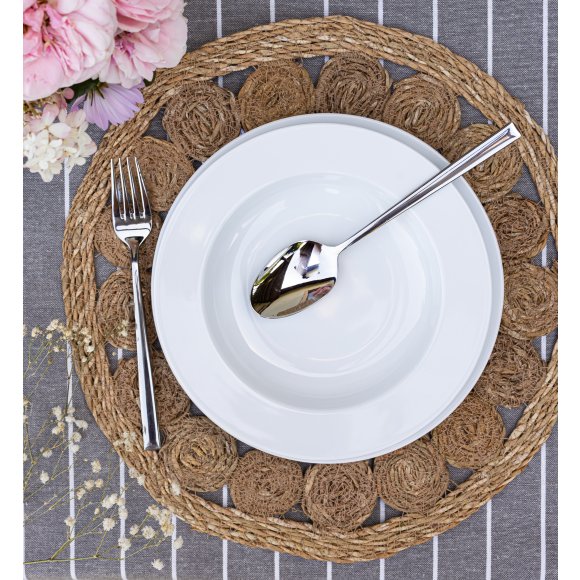 LUBIANA SIMPLE Serwis obiadowy 96 el / 24 os | biała porcelana