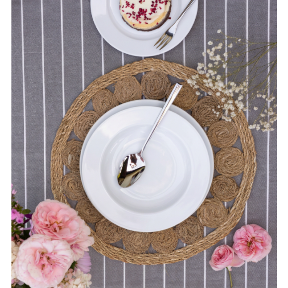 LUBIANA SIMPLE Serwis obiadowo kawowy 120 el / 24 os | biała porcelana