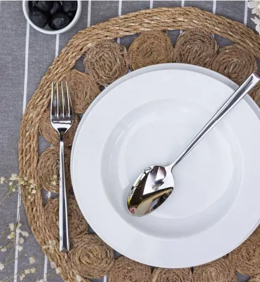 LUBIANA SIMPLE Serwis obiadowo kawowy 120 el / 24 os | biała porcelana