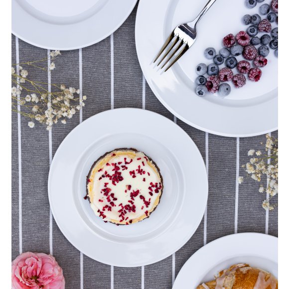 LUBIANA SIMPLE Serwis obiadowy 54 el / 18 osób | biała porcelana