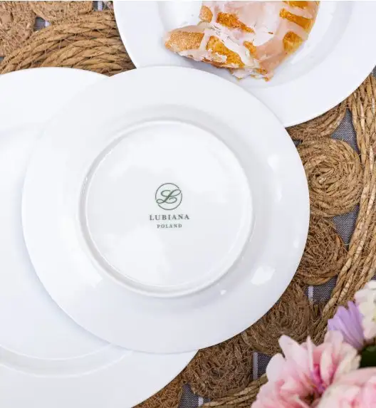 LUBIANA SIMPLE Serwis obiadowy 54 el / 18 osób | biała porcelana