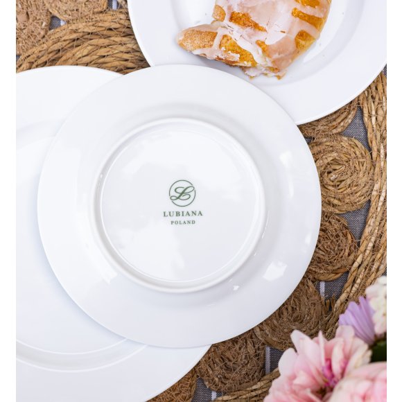 LUBIANA SIMPLE Serwis obiadowy 54 el / 18 osób | biała porcelana