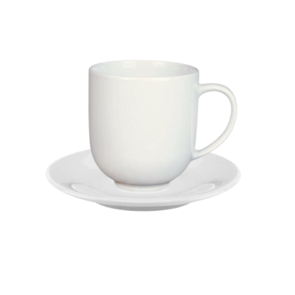 LUBIANA SIMPLE Serwis obiadowo kawowy 36 el / 6 osób | biała porcelana
