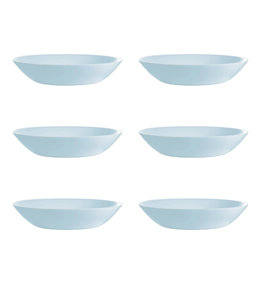 LUMINARC DIWALI PARADISE BLUE 6x Talerz głęboki 20 cm | 700 ml | szkło