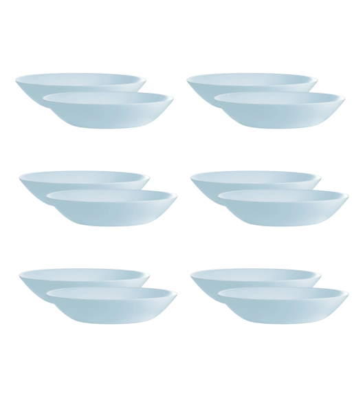 LUMINARC DIWALI PARADISE BLUE 12x Talerz głęboki 20 cm | 700 ml | szkło
