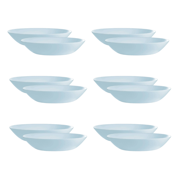 LUMINARC DIWALI PARADISE BLUE 12x Talerz głęboki 20 cm | 700 ml | szkło