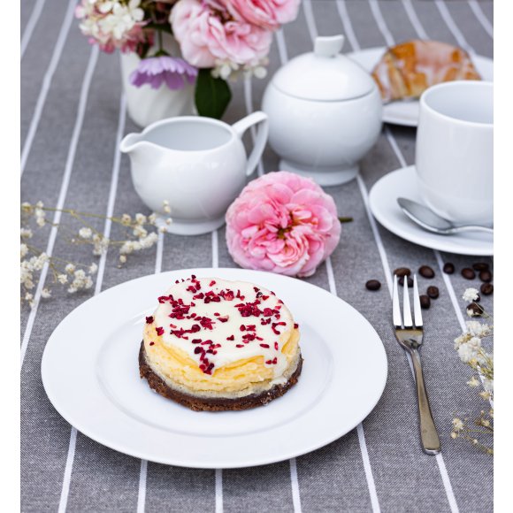 LUBIANA SIMPLE Serwis obiadowo kawowy 112 el / 18 osób + dodatki | biała porcelana