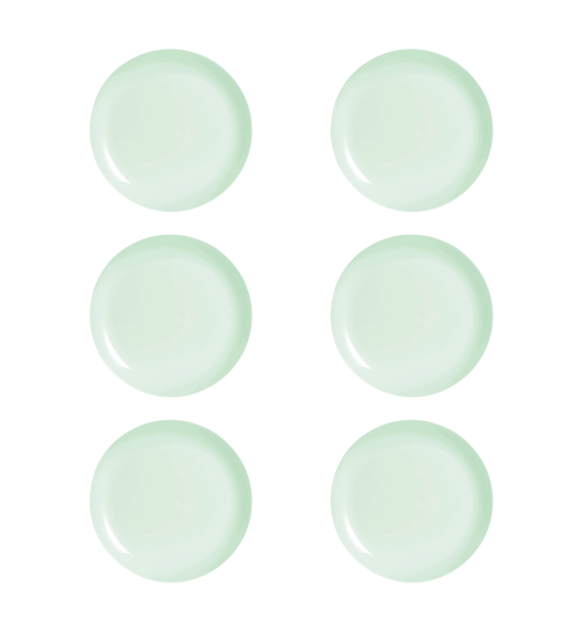 LUMINARC DIWALI PARADISE GREEN 6x Talerz obiadowy 25 cm / szkło