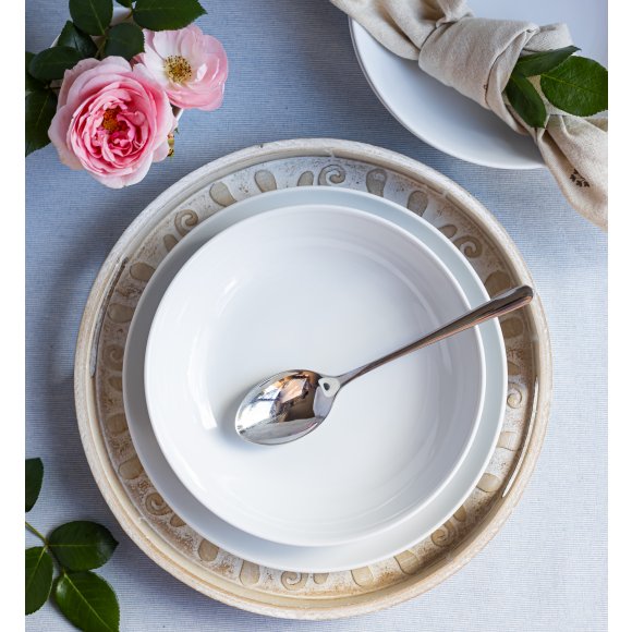 LUBIANA HOME Serwis obiadowo kawowy 108 el / 18 osób | biała porcelana