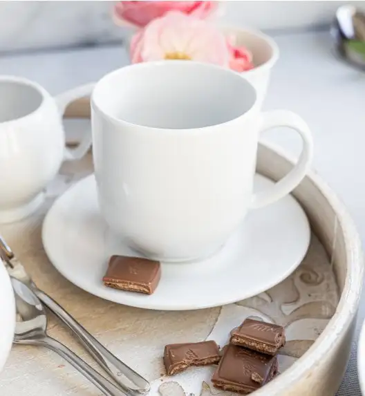 LUBIANA HOME Serwis obiadowo kawowy 108 el / 18 osób | biała porcelana