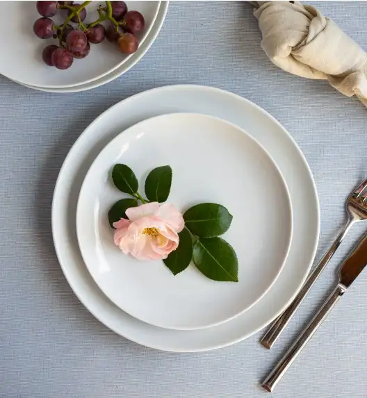 LUBIANA HOME Serwis obiadowo kawowy 76 el / 12 osób | biała porcelana