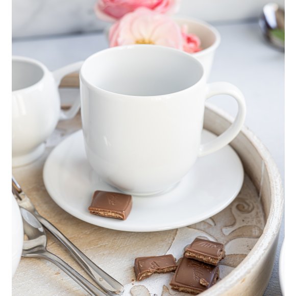 LUBIANA HOME Serwis obiadowo kawowy 76 el / 12 osób | biała porcelana