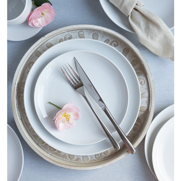 LUBIANA HOME Serwis obiadowo kawowy 112 el / 18 osób | biała porcelana