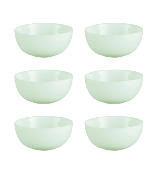 LUMINARC DIWALI PARADISE GREEN 6x Miska / Salaterka 12,5 cm | 300 ml | szkło