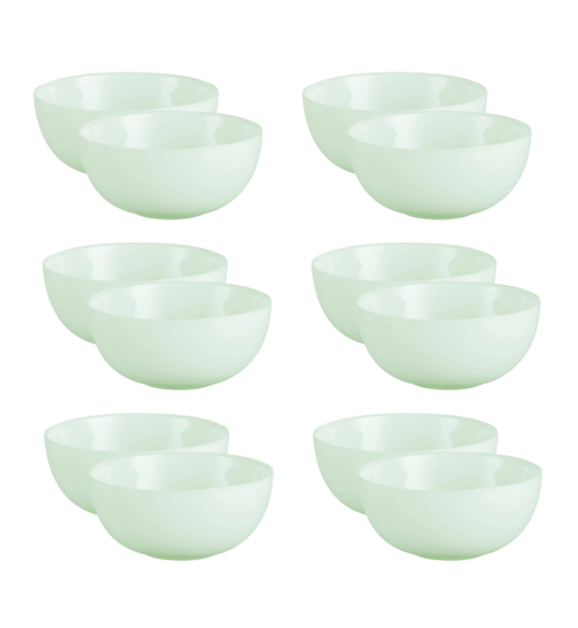 LUMINARC DIWALI PARADISE GREEN 12x Miska / Salaterka 12,5 cm | 300 ml | szkło