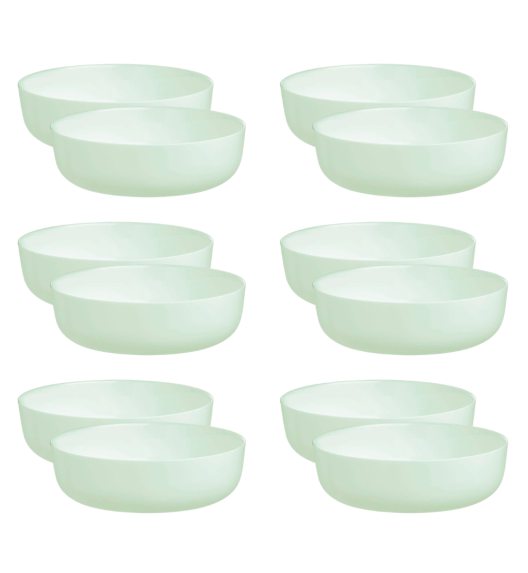 LUMINARC DIWALI PARADISE GREEN 12x Miska / Salaterka 22 cm | 2 L | szkło