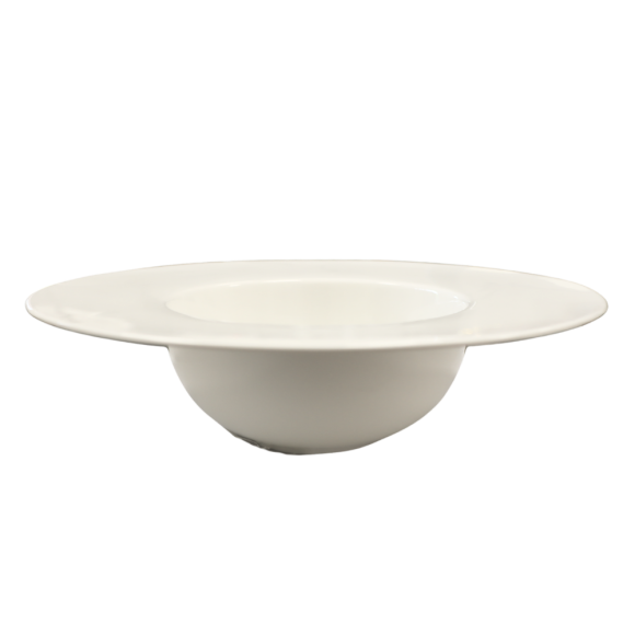 KAIA HOME AURA Talerz do pasty makaronu głęboki 23 cm / ceramika ecru