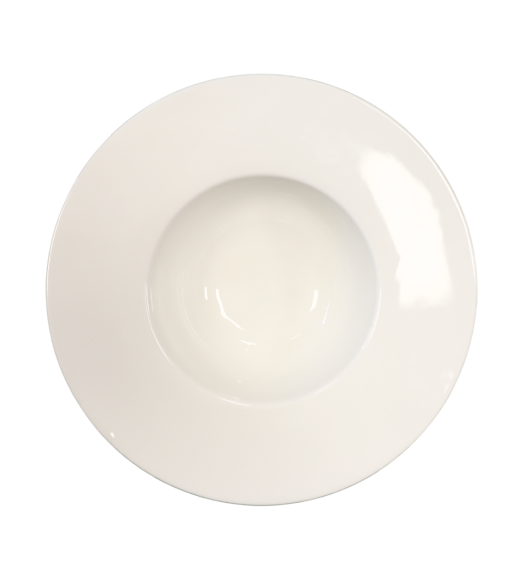 KAIA HOME AURA Talerz do pasty makaronu głęboki 23 cm / ceramika ecru