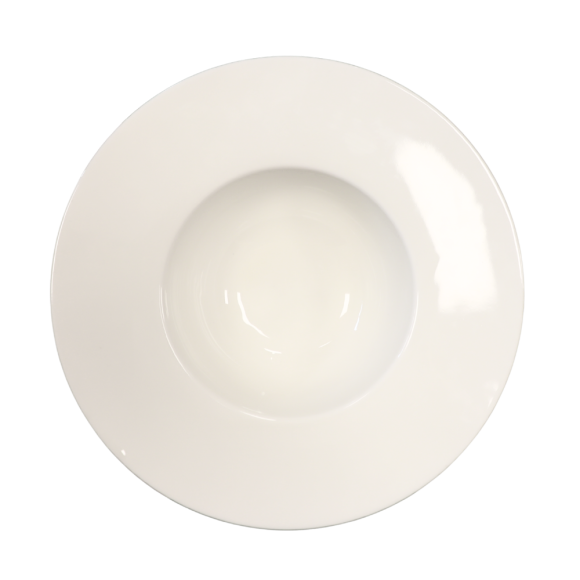 KAIA HOME AURA Talerz do pasty makaronu głęboki 23 cm / ceramika ecru