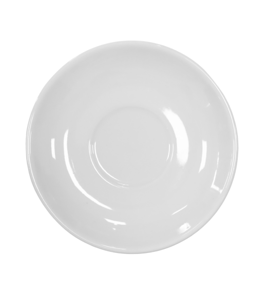 KAIA HOME BASIC Komplet 6x Filiżanka 200 ml ze spodkiem 15 cm / biała ceramika