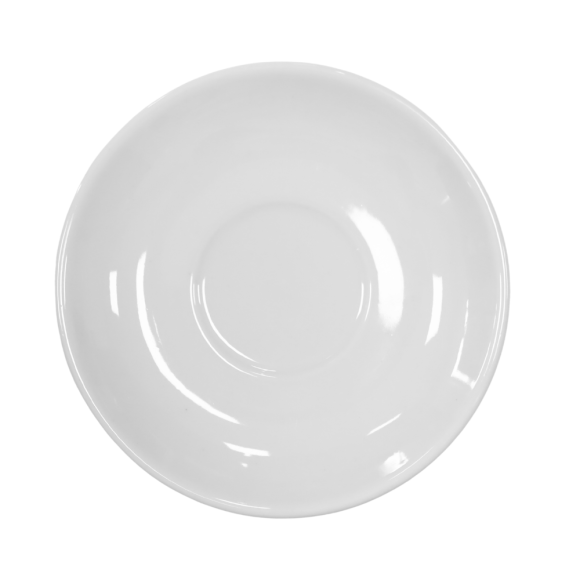 KAIA HOME BASIC Komplet 6x Filiżanka 200 ml ze spodkiem 15 cm / biała ceramika