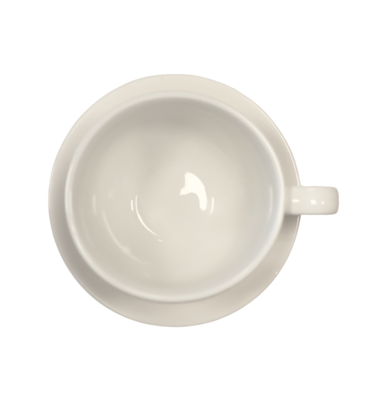 KAIA HOME AURA Komplet 6x Filiżanka 275 ml ze spodkiem 14 cm / ceramika ecru