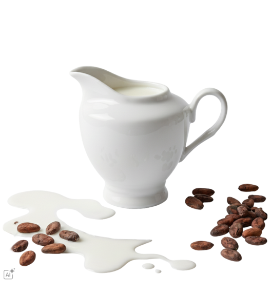 KAIA HOME Dzbanek na mleko mlecznik 250 ml / biała ceramika
