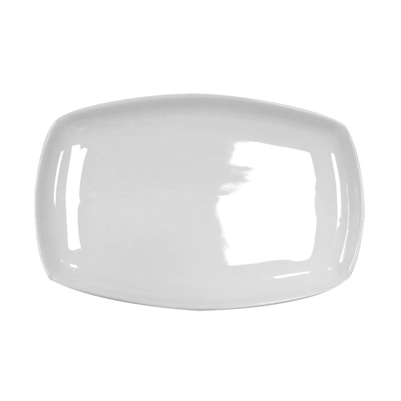 KAIA HOME BASIC Półmis prostokątny 35,5x23 cm biała ceramika