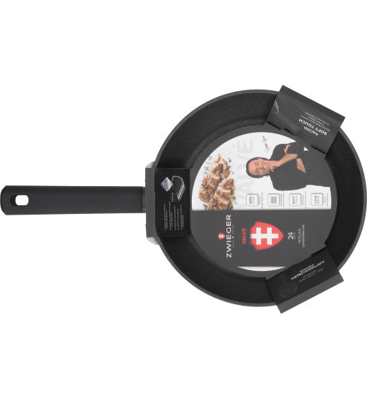 ZWIEGER VALVE Patelnia 24 cm nieprzywierająca + pokrywka 3w1