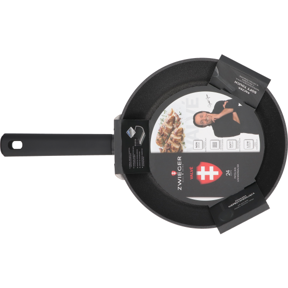 ZWIEGER VALVE Patelnia 24 cm nieprzywierająca + pokrywka 3w1