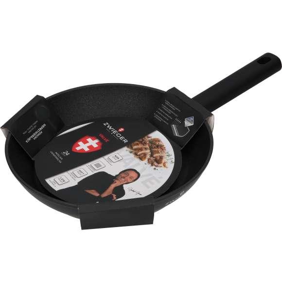 ZWIEGER VALVE Patelnia 24 cm nieprzywierająca + pokrywka 3w1