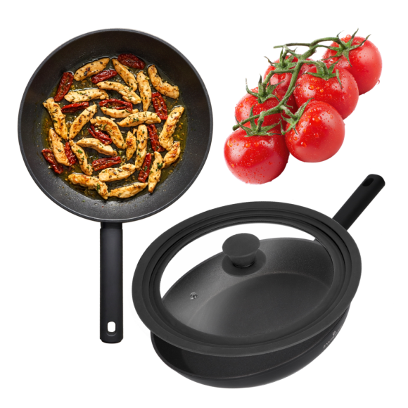 ZWIEGER VALVE Patelnia 24 cm nieprzywierająca + pokrywka 3w1