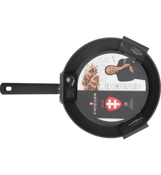 ZWIEGER VALVE Patelnia 28 cm nieprzywierająca + pokrywka 3w1