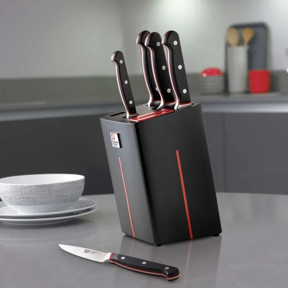 WYPRZEDAŻ! RICHARDSON SHEFFIELD VELOCITY Zestaw 5 noży kuchennych w bloku drewnianym