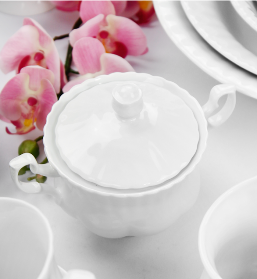 CHODZIEŻ IWONA C000 BIAŁA Cukiernica z pokrywką 300 ml / porcelana