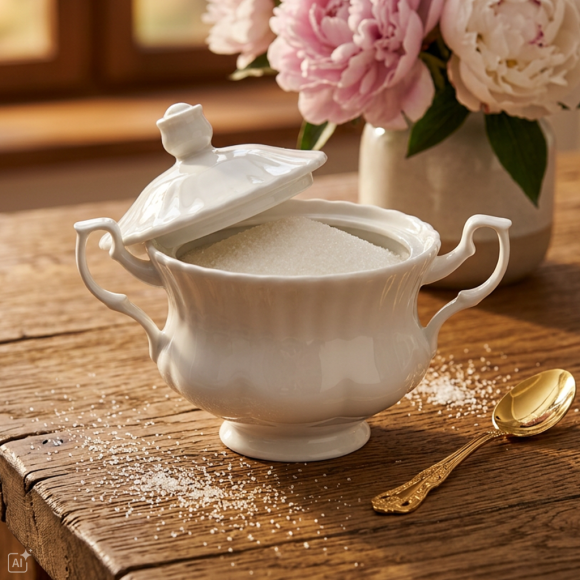 CHODZIEŻ IWONA C000 BIAŁA Cukiernica z pokrywką 300 ml / porcelana