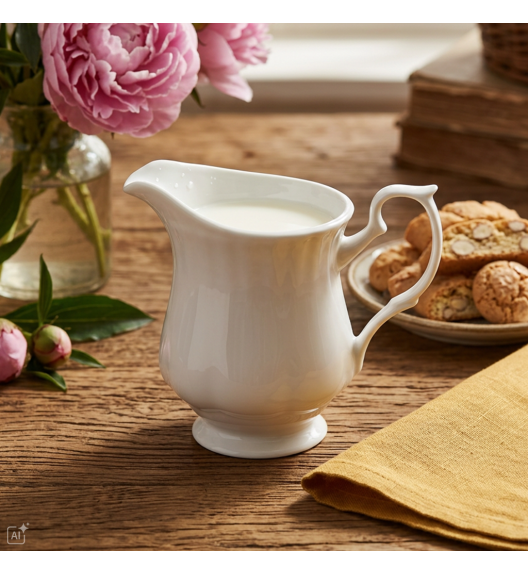 CHODZIEŻ IWONA C000 BIAŁA Dzbanek na mleko mlecznik 150 ml / porcelana