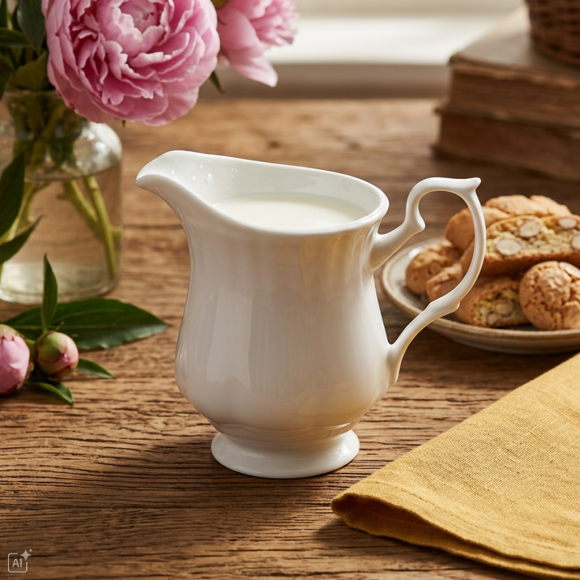 CHODZIEŻ IWONA C000 BIAŁA Dzbanek na mleko mlecznik 150 ml / porcelana