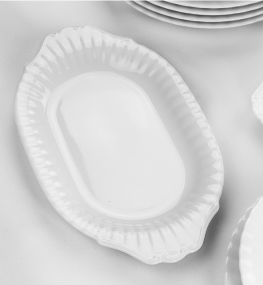 CHODZIEŻ IWONA C000 BIAŁA Półmis półmisek owalny 33 cm / porcelana