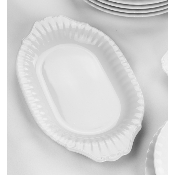 CHODZIEŻ IWONA C000 BIAŁA Półmis półmisek owalny 33 cm / porcelana