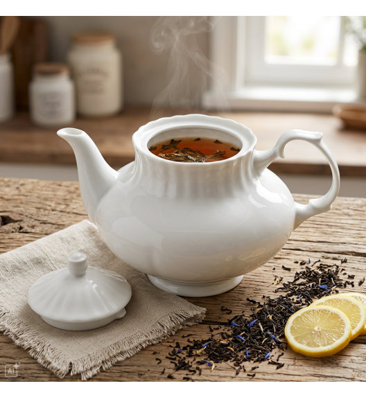 CHODZIEŻ IWONA C000 BIAŁA Czajnik 1600 ml z pokrywką / porcelana