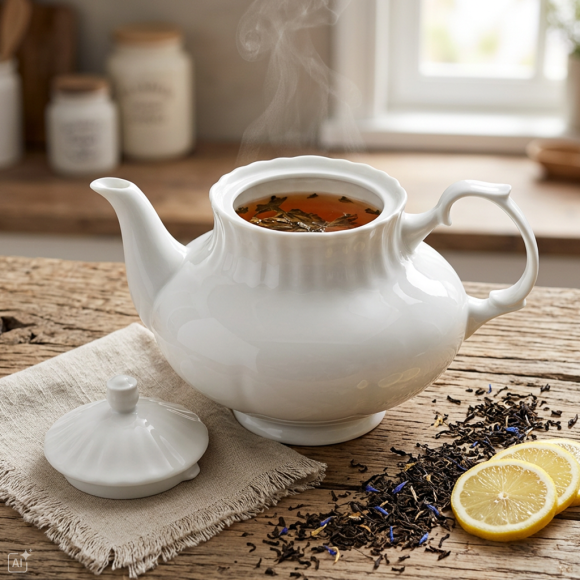 CHODZIEŻ IWONA C000 BIAŁA Czajnik 1600 ml z pokrywką / porcelana