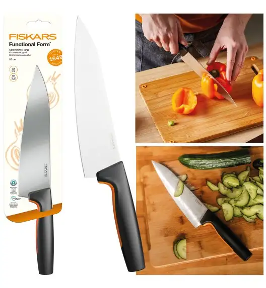 FISKARS FUNCTIONAL FORM 1087289 Nóż szefa kuchni, duży 20 cm / japońska stal nierdzewna 