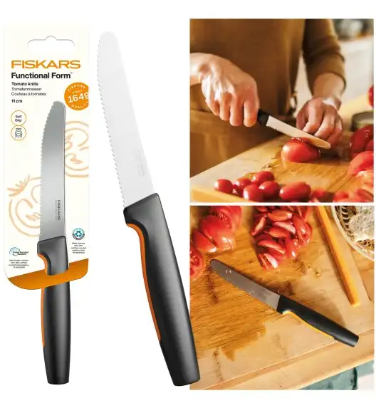 FISKARS FUNCTIONAL FORM 1087408 Nóż do pomidorów 11 cm / japońska stal nierdzewna 