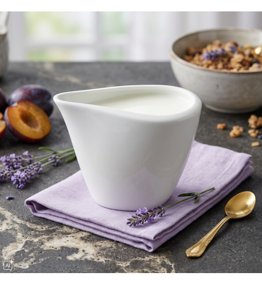 CHODZIEŻ CITY C001 BIAŁY Dzbanek na mleko mlecznik 250 ml / polska porcelana