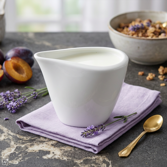 CHODZIEŻ CITY C001 BIAŁY Dzbanek na mleko mlecznik 250 ml / polska porcelana