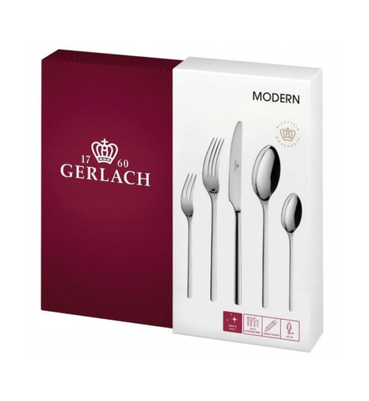 GERLACH MODERN Sztućce Komplet 30 el dla 6 osób / pudełko / połysk