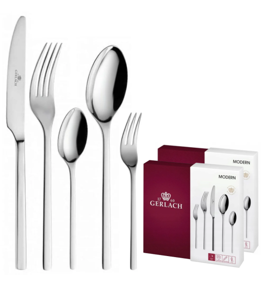 GERLACH MODERN Sztućce Komplet 60 el dla 12 osób / pudełko / połysk