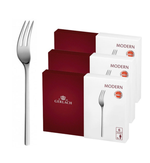 GERLACH MODERN Sztućce Widelczyki do ciasta 18 el dla 18 osób / pudełko / połysk